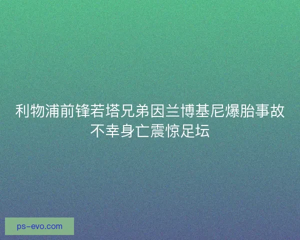 利物浦前锋若塔兄弟因兰博基尼爆胎事故不幸身亡震惊足坛